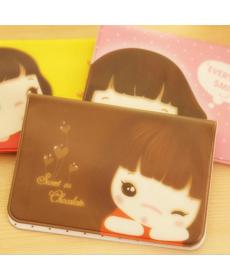 Freies verschiffen Super Cute Cartoon Mädchen Halter Bus Karte ID Kartenhalter Abdeckung Reisen Passdecke