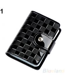 Damen Dame LackLeder Identifikation kreditkarte Inhaber Tasche Brieftasche