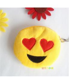 Nette Mini ändern Geldbörsen Lächeln Gesicht Damen Plüsch Geldbörse Tasche Dame Geldbörse