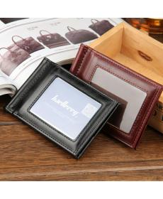 heißer Verkauf Mode Neue Herren Geld Clips Schwarz Braun Leder 2 gefaltet öffnen Clamp Für Geld