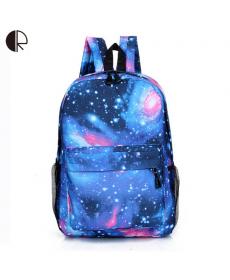 Mode Unisex Canvas Teenager Schultasche Buch Campus ReiseRucksack Star Sky Printed Mochila