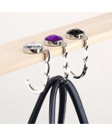 1 stück Gefaltet Handtaschen haken aufhänger halter Legierung Mode Kristall Strass