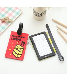 Cute Rubber Luggage Tag ID Identify Label Holder For Suitcase Handbag Baggage Recognizable Mixproof Cover Card Easily