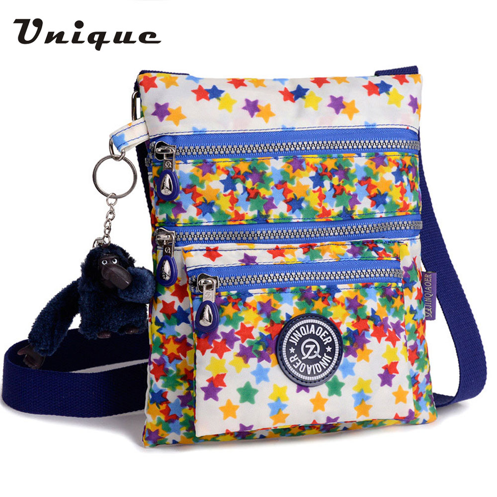 Original Dame Nylon Wasserdichte Schulter Affe Tasche Damen Reißverschluss Messenger Reise Mini Tasche