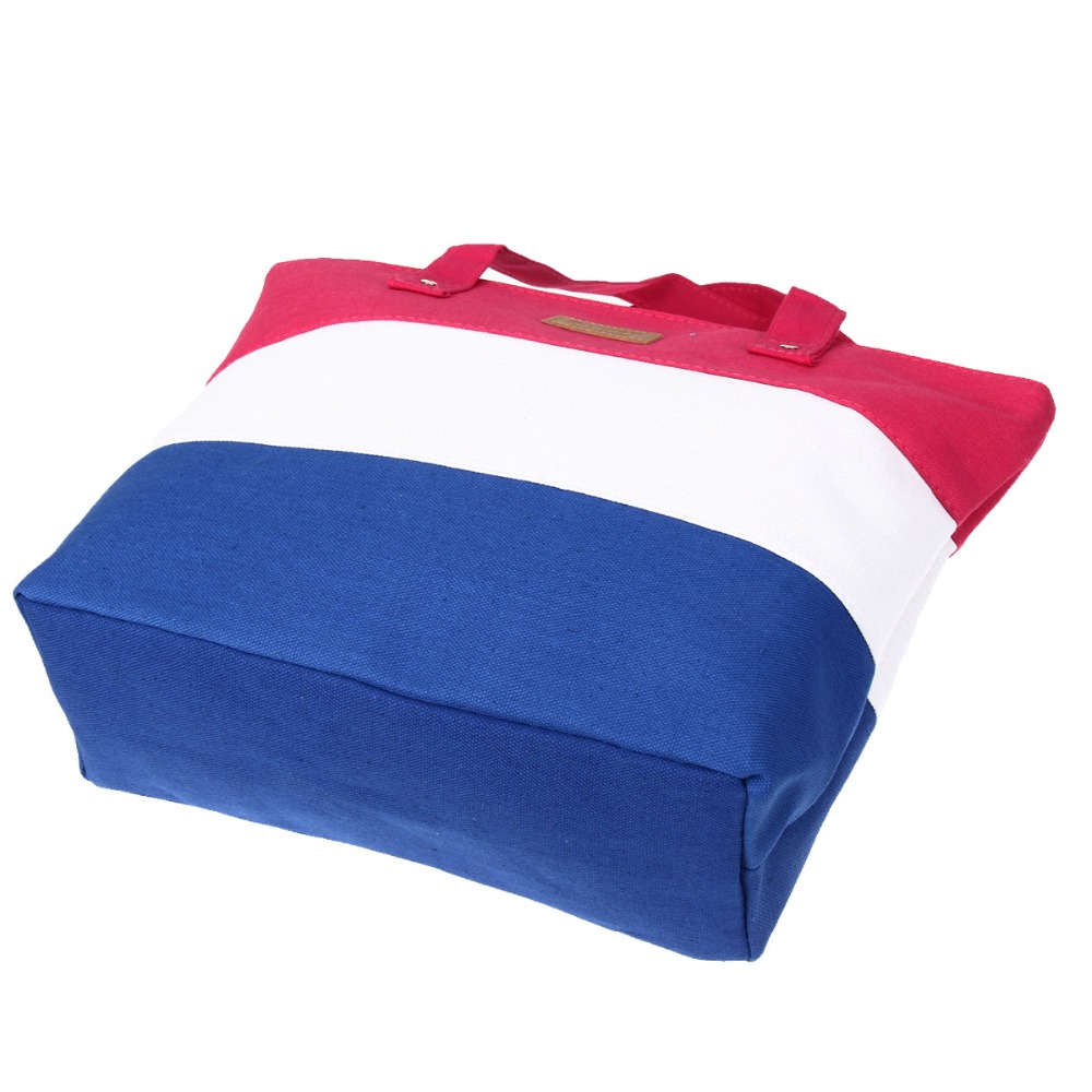 Damen Damen Streifen Leinwand Umhängetasche Neue Heiße Umhängetasche Sommer Strand Handtasche Taschen