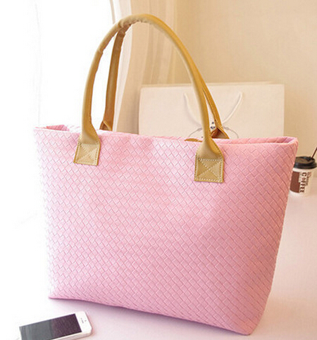 Weben Damen Pu Leder Billige Handtasche Tote schulter beutel große Kapazität PU Weave Taschen Fashion Design