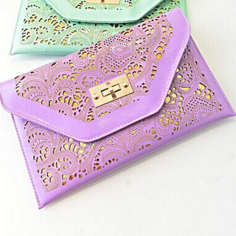 LADY STYLE hot Neue ankunft ausschnitt umschlag Damen clutch vintage messenger bags Kette bunte Umhängetaschen