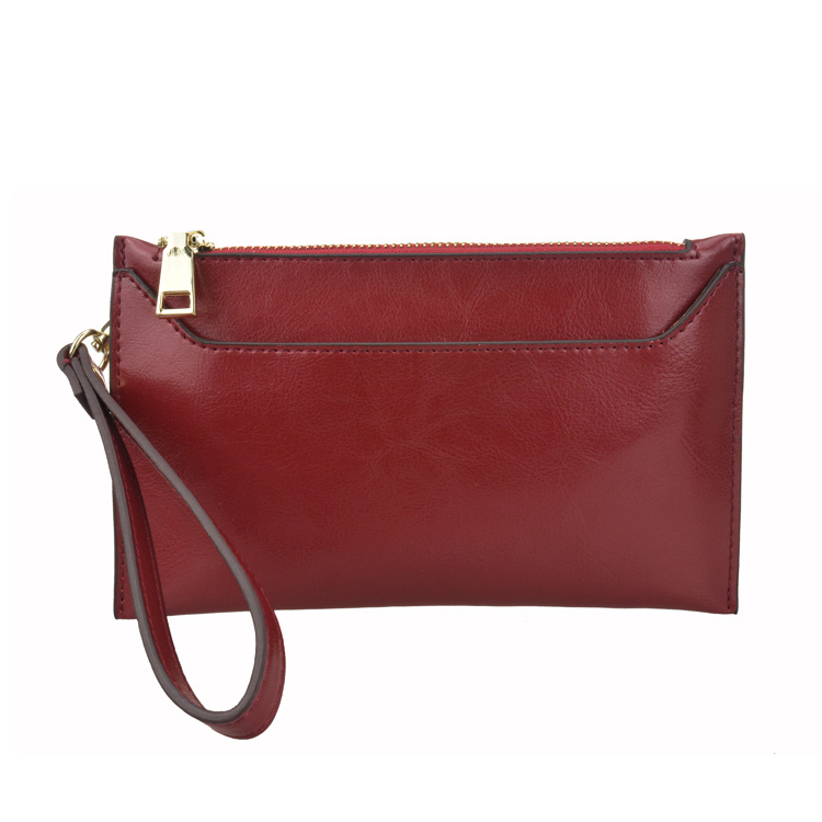 Freies Verschiffen öl Wachs Echtem RindsLeder kupplung Damen Abendtaschen dame Mode Geldbörse Tasche