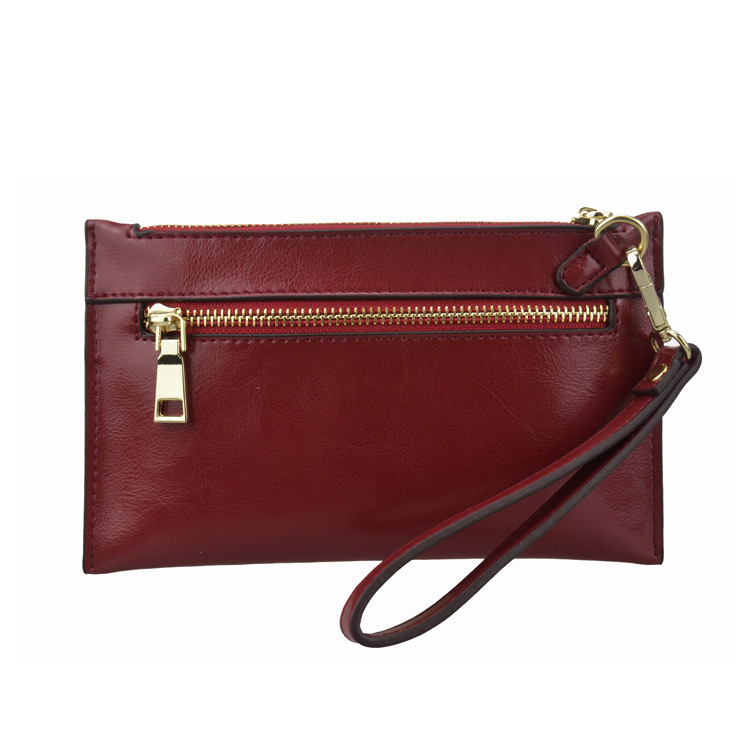 Freies Verschiffen öl Wachs Echtem RindsLeder kupplung Damen Abendtaschen dame Mode Geldbörse Tasche