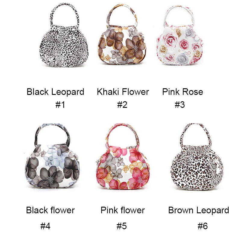 mode Damen Casual Taschen Printing Blumen Leopard Dame Pu Leder Rose 6 Designs Reißverschluss Umhängetasche