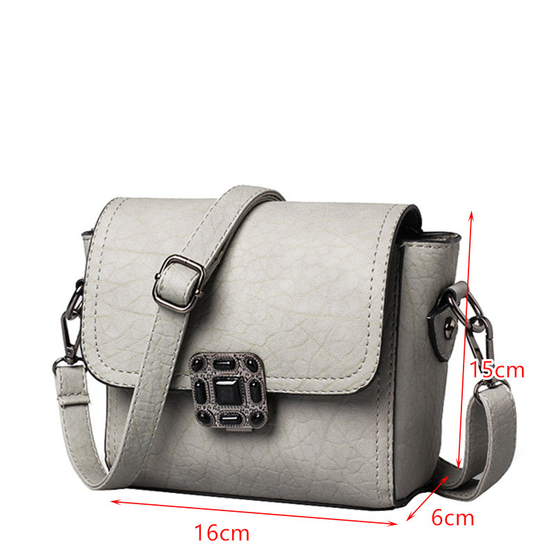 Vintage Damen Umhängetasche Mini Tasche Allgleiches Lock Taste Umhängetasche Mode Kleine Umhänge