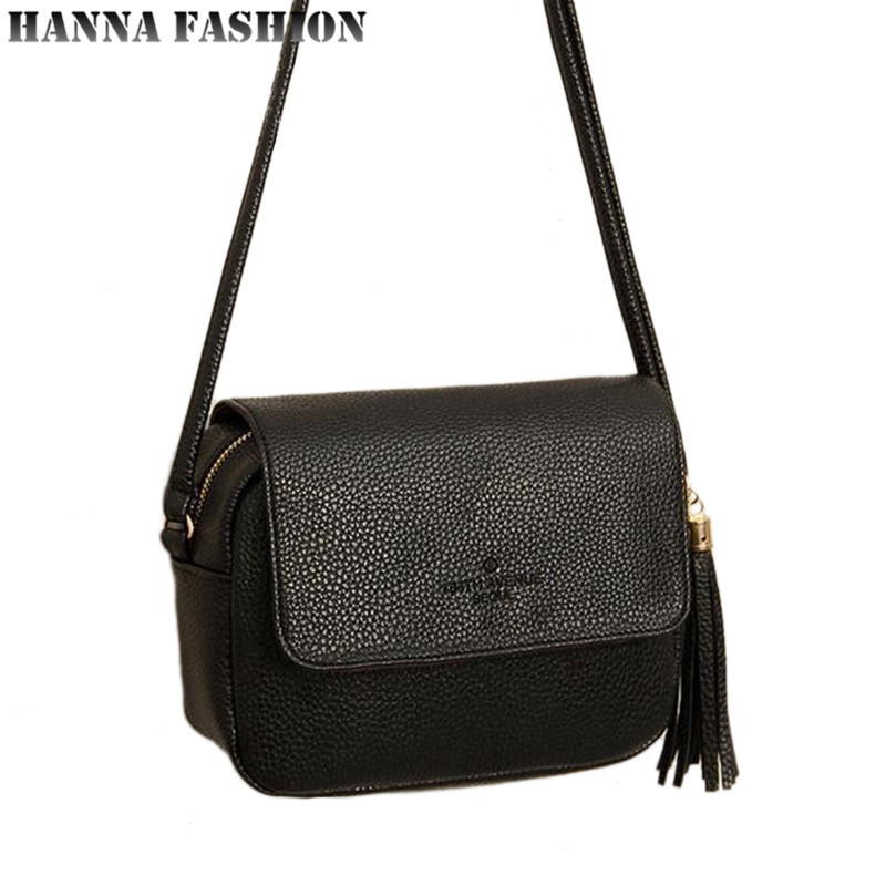 einfarbig Kleine paket tragbare Tasche Damen quaste Umhängetasche weiblichen Umhängetaschen