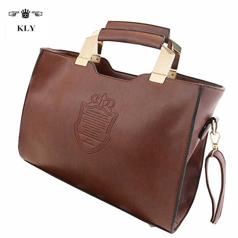 Damen Handtasche Eisen Crown Schild Hohe Qualität Damen Pu Leder Handtaschen Umhängetasche Damen Schulter