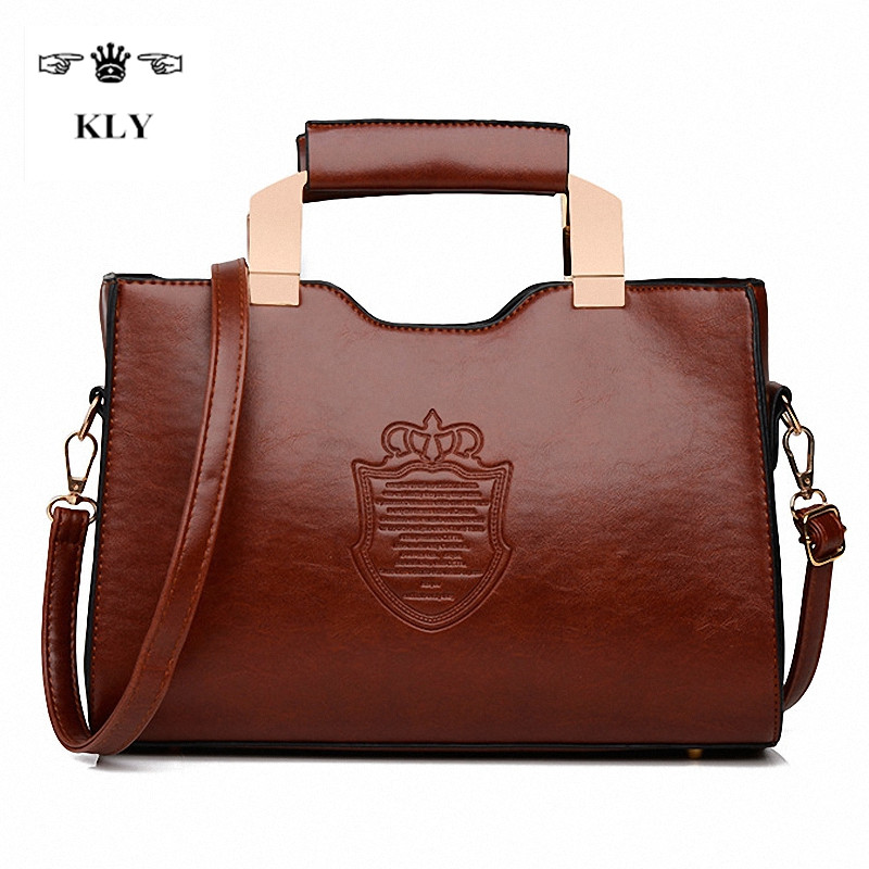 Damen Handtasche Eisen Crown Schild Hohe Qualität Damen Pu Leder Handtaschen Umhängetasche Damen Schulter