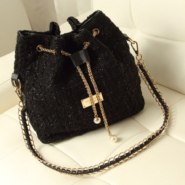 Damen Böhmen Leinwand Kordelzug Eimer Tasche Schulter Handtaschen Messenger Taschen Feminina Bolsos