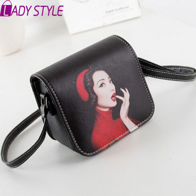 Bolsos Carteras Mujer Damen Messenger Bags Pu Leder Cat Tragen Große Gläser Drucken Schulter Handtaschen