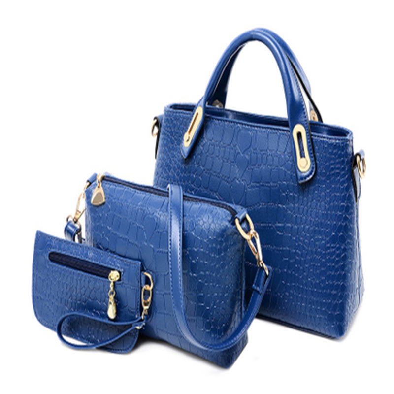 3 teile satz Neue PU Leder Vintage Damen Handtasche Set Mode Trendy Tote Umhängetaschen Cross body Messenger Bags