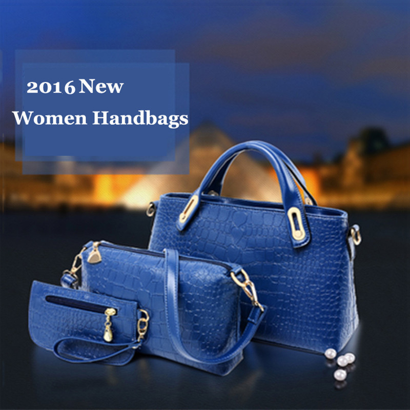 3 teile satz Neue PU Leder Vintage Damen Handtasche Set Mode Trendy Tote Umhängetaschen Cross body Messenger Bags