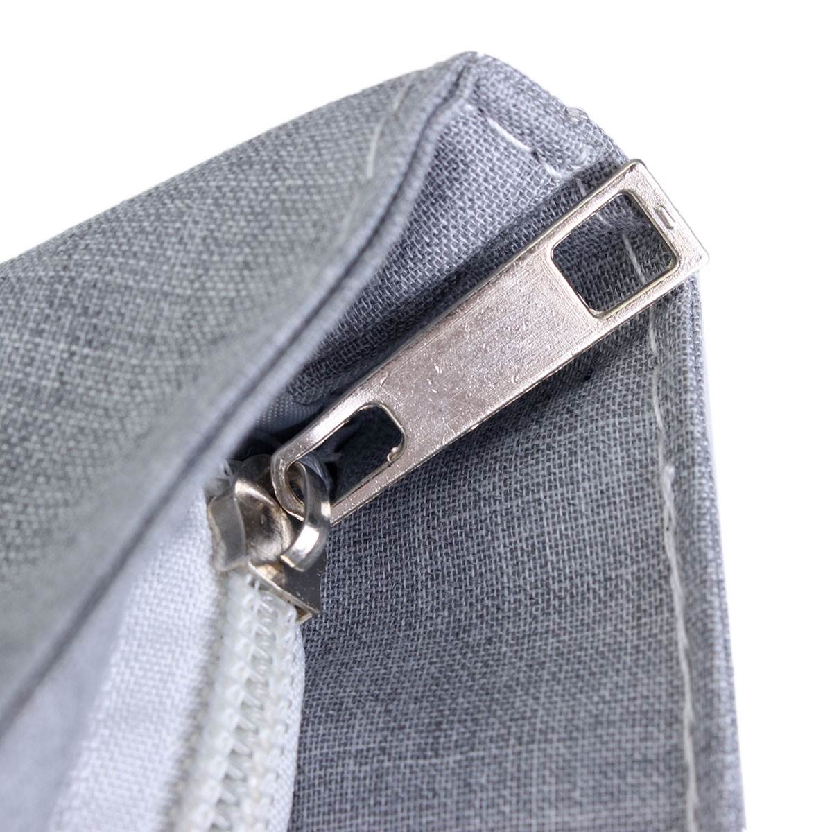 Damen Leinwand Einkaufstaschen Shopper Reißverschluss Eco Schulter Vielseitig Sack Sommerurlaub Strand DIY Maler