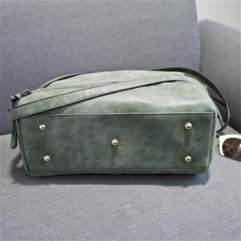 neu Kommen Damen Schultertasche NubukLeder Vintage Umhängetasche Motorrad Umhängetaschen Damen Tasche