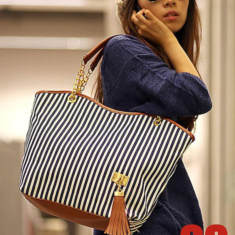 Mode Damen Dame Straße Quaste Stil Taschen Schnapp Candid Leinwand Tote Umhängetasche Handtaschen