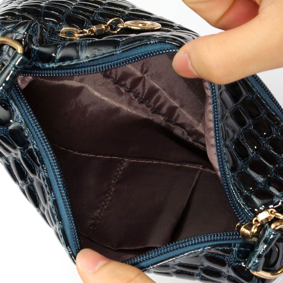2 stück Tasche Set Damen Messenger Schultertasche Krokodil Pu Leder Lässig Gesteppte Taschen Set Damen