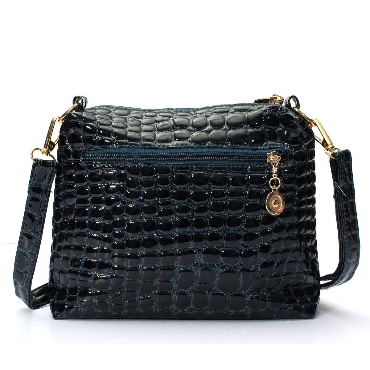 2 stück Tasche Set Damen Messenger Schultertasche Krokodil Pu Leder Lässig Gesteppte Taschen Set Damen