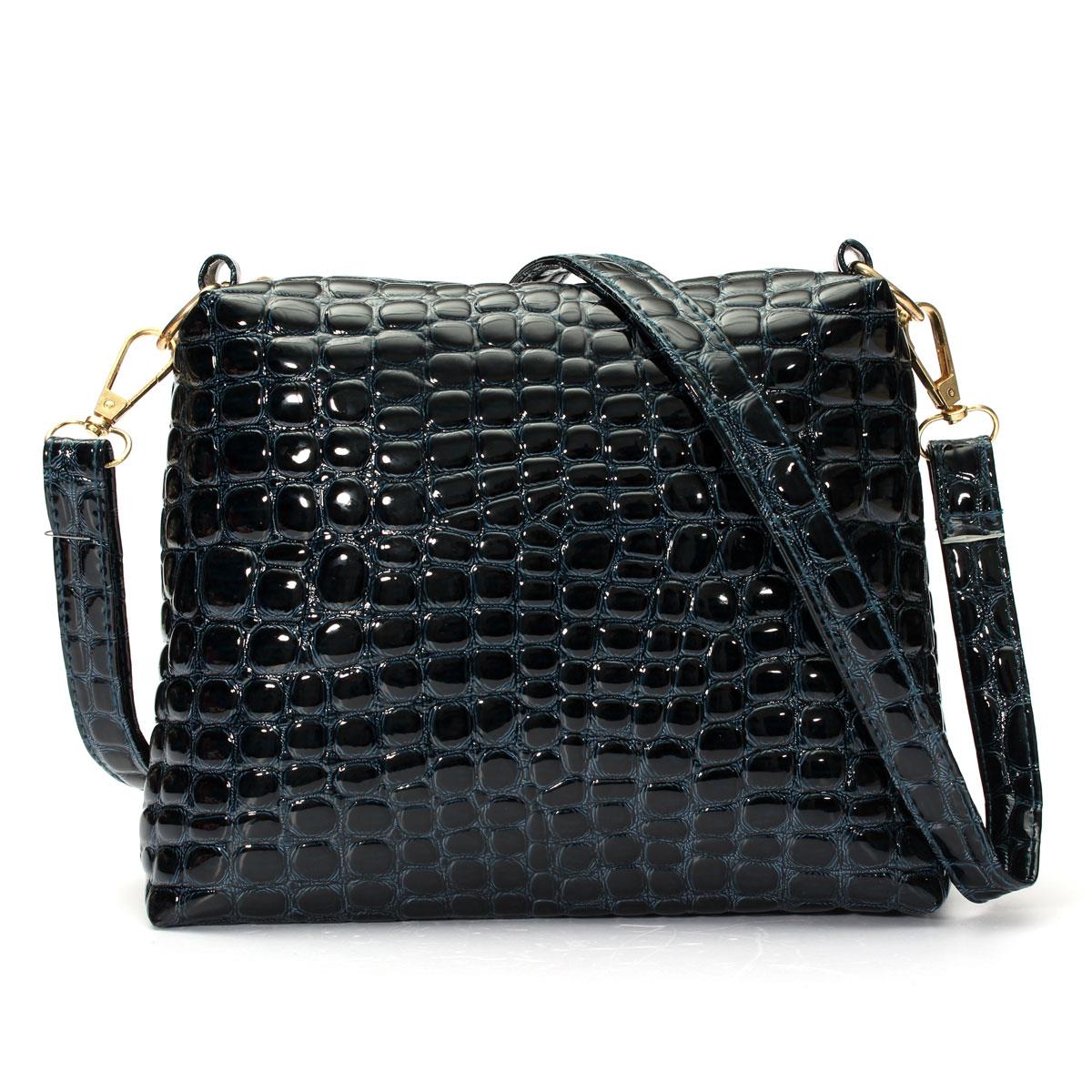 2 stück Tasche Set Damen Messenger Schultertasche Krokodil Pu Leder Lässig Gesteppte Taschen Set Damen