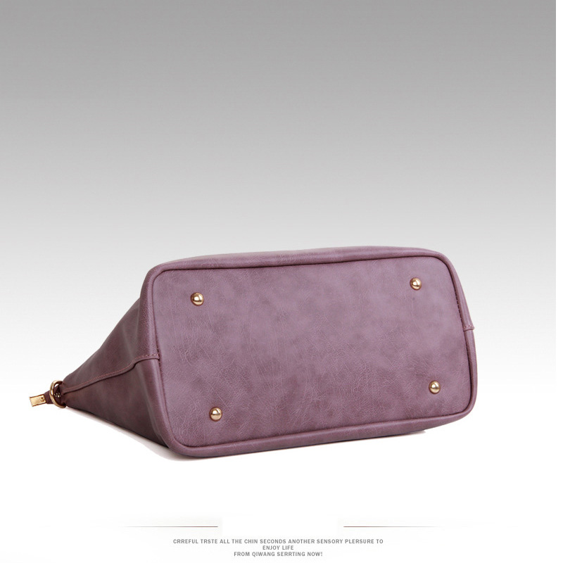 3 Teile satz Vintage Handtaschen Damen Messenger Bags Weiblichen Geldbörse Solide Schultertasche Büro Damen
