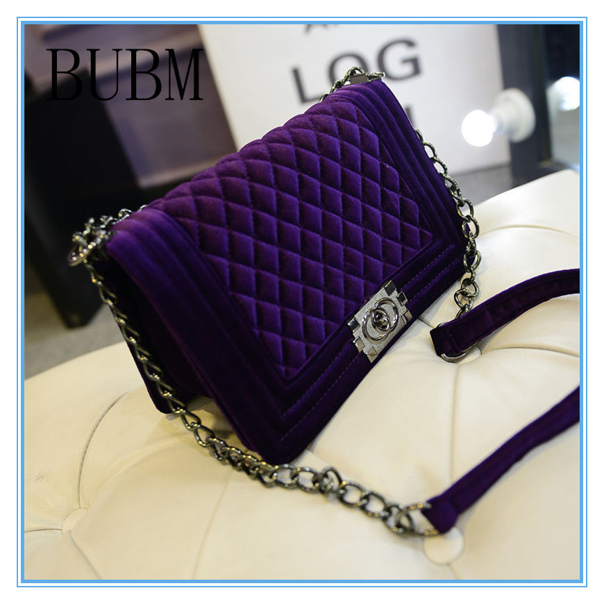 Marke Handtasche Damen Tasche Klassische mode Kette Handtaschen Damen Schulter Umhängetasche Velour Damen Cross