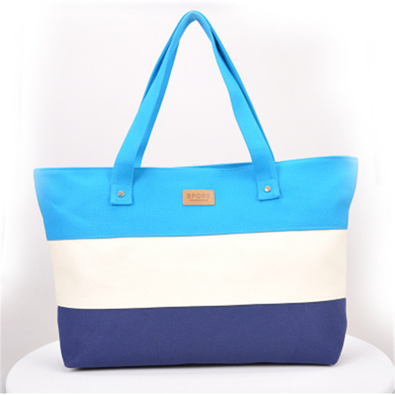 Damen Strand Tragetasche Mode Farbe Stripes Druck Handtaschen Damen Große Umhängetasche Lässig