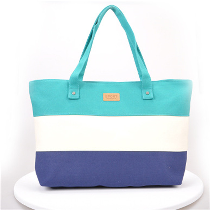 Damen Strand Tragetasche Mode Farbe Stripes Druck Handtaschen Damen Große Umhängetasche Lässig