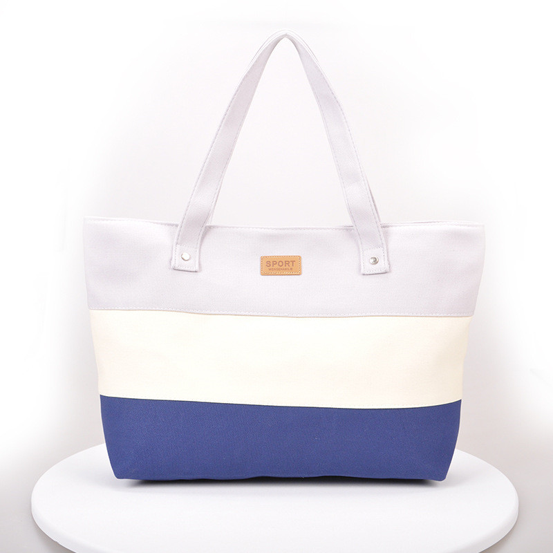 Damen Strand Tragetasche Mode Farbe Stripes Druck Handtaschen Damen Große Umhängetasche Lässig