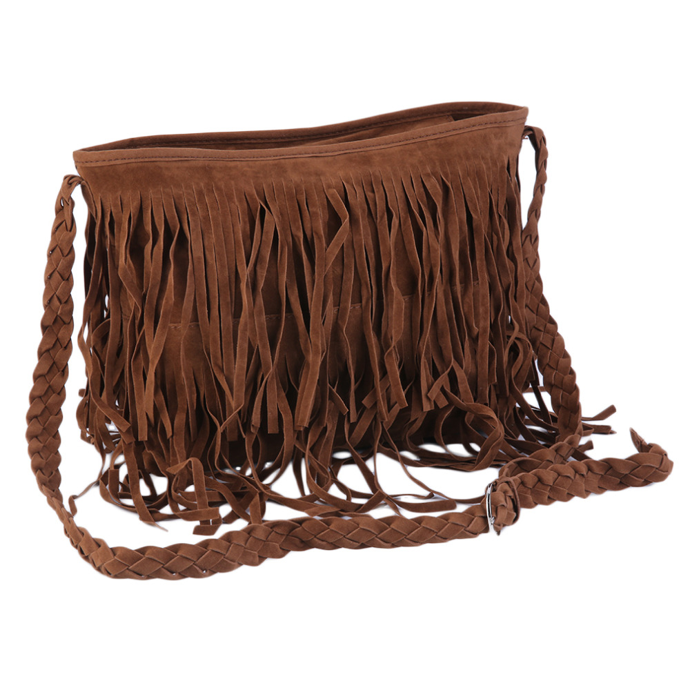Mode Damen Dame Fringe Weben Quaste Schulter Messenger Cross Body Handtasche Handtaschen