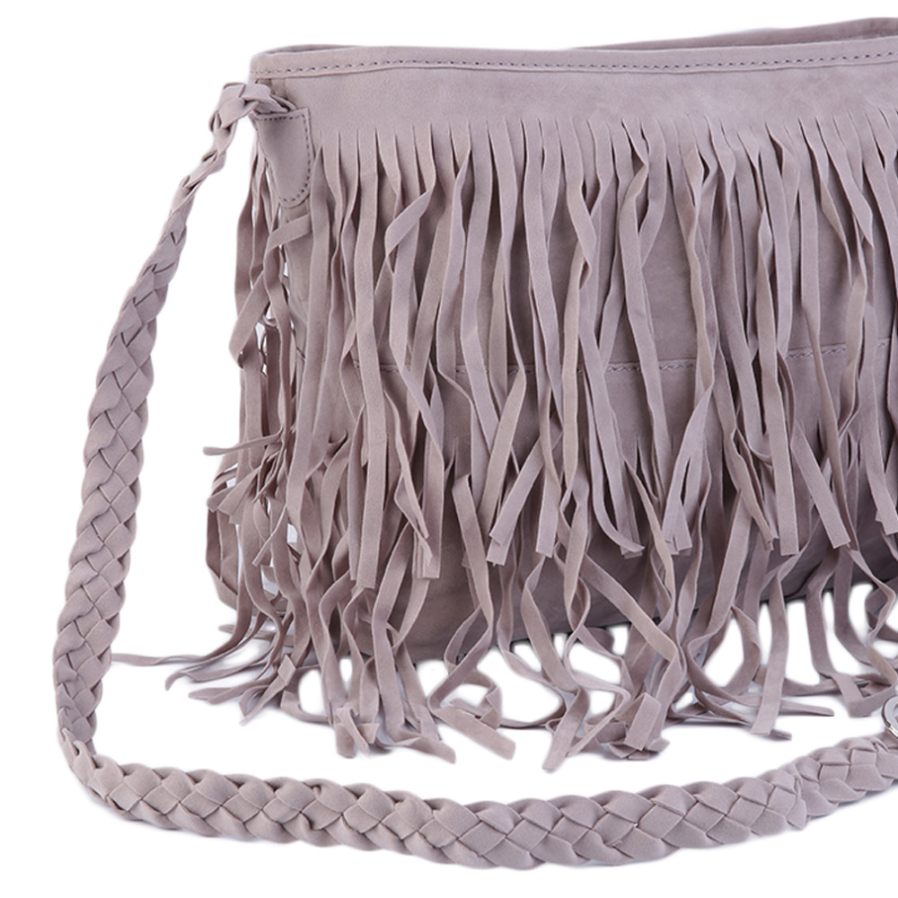 Mode Damen Dame Fringe Weben Quaste Schulter Messenger Cross Body Handtasche Handtaschen