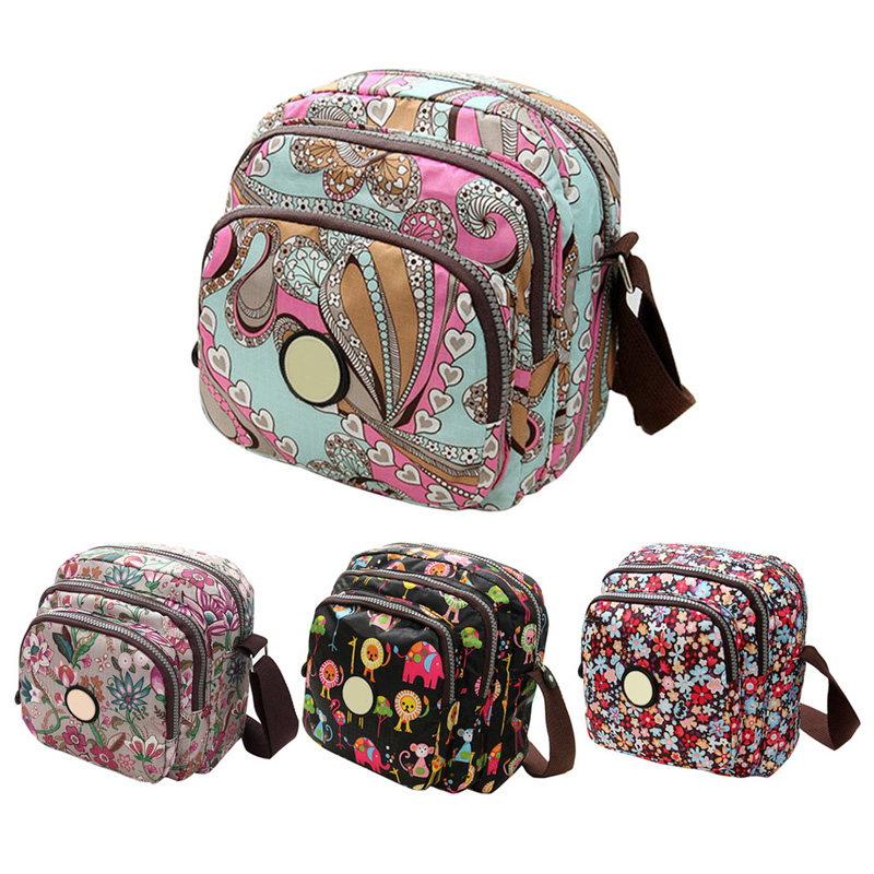 neue Mode Sommer Damen Messenger Taschen Leinwand Blumendruck Crossbody Umhängetaschen Kleine Damen Designer