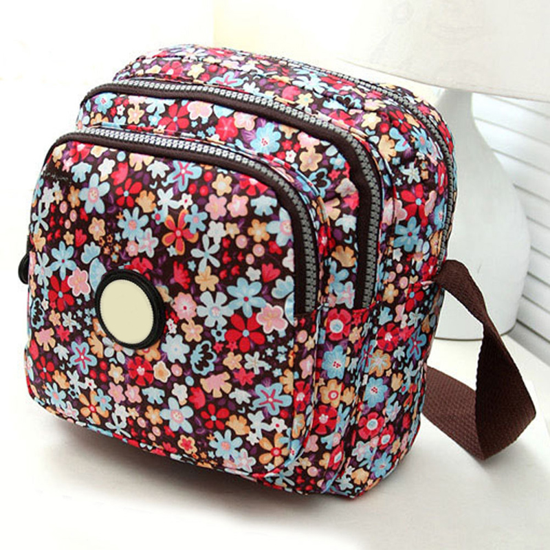 neue Mode Sommer Damen Messenger Taschen Leinwand Blumendruck Crossbody Umhängetaschen Kleine Damen Designer