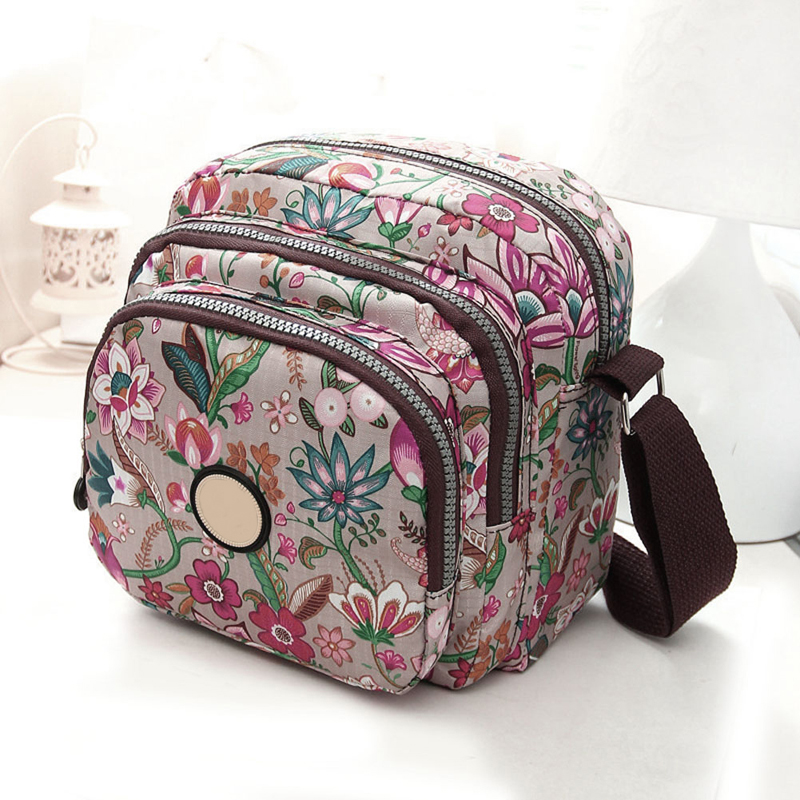 neue Mode Sommer Damen Messenger Taschen Leinwand Blumendruck Crossbody Umhängetaschen Kleine Damen Designer