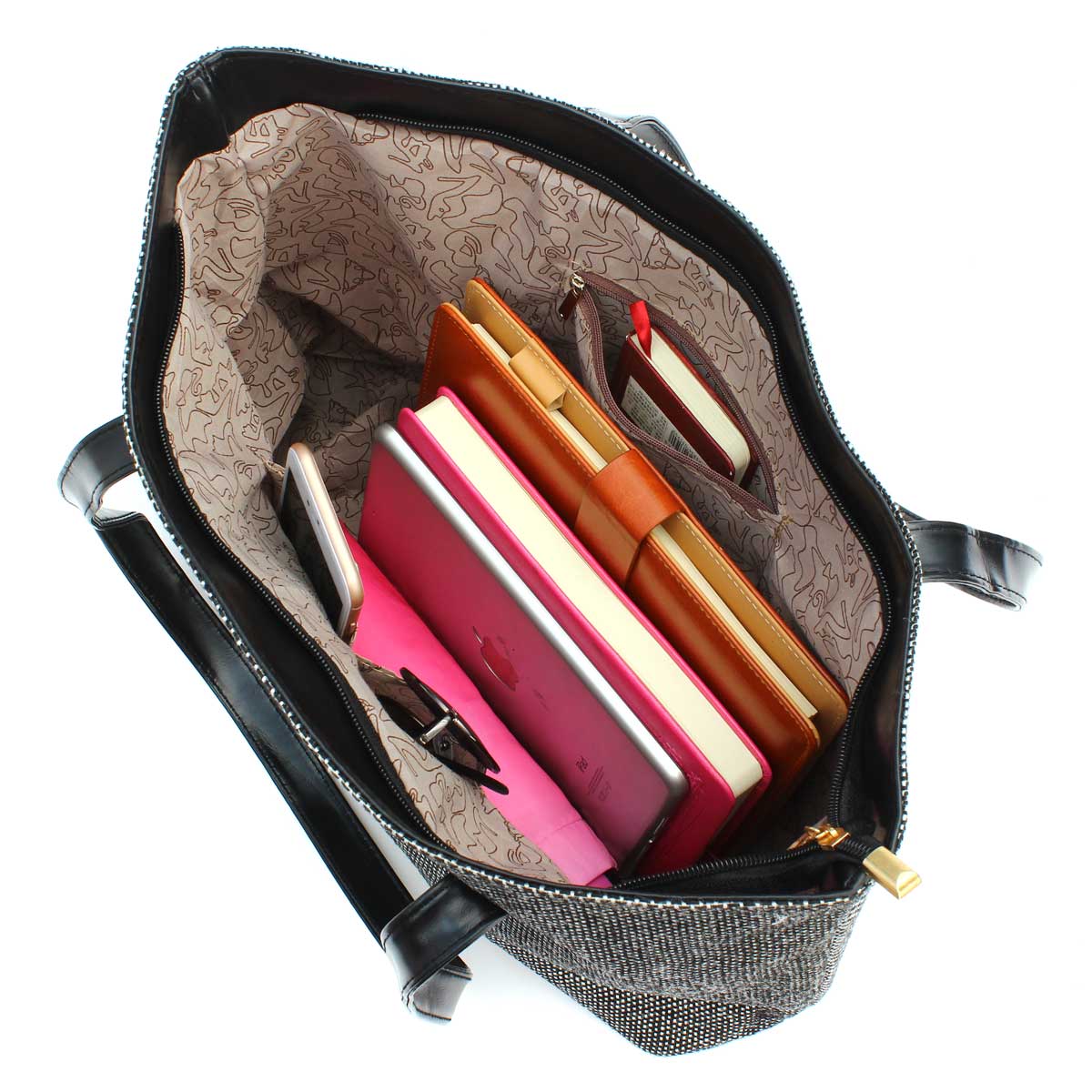 Damen Handtasche Leinwand Umhängetaschen Appliques Portable Tasche Mit Großer Kapazität Lady Shopping
