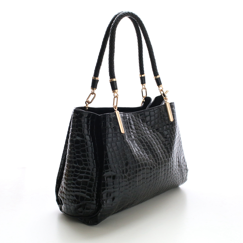 Neue Alligator Leder Damen Handtasche Mode Berühmte Marke Schultertasche Schwarz Top griff Tasche Damen Casual