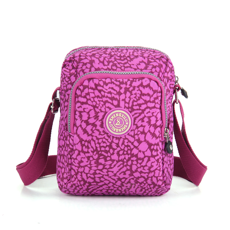 Damen Umhängetaschen nylon casual rosa Leoparden marke Handtaschen weiblich mädchen messenger bags