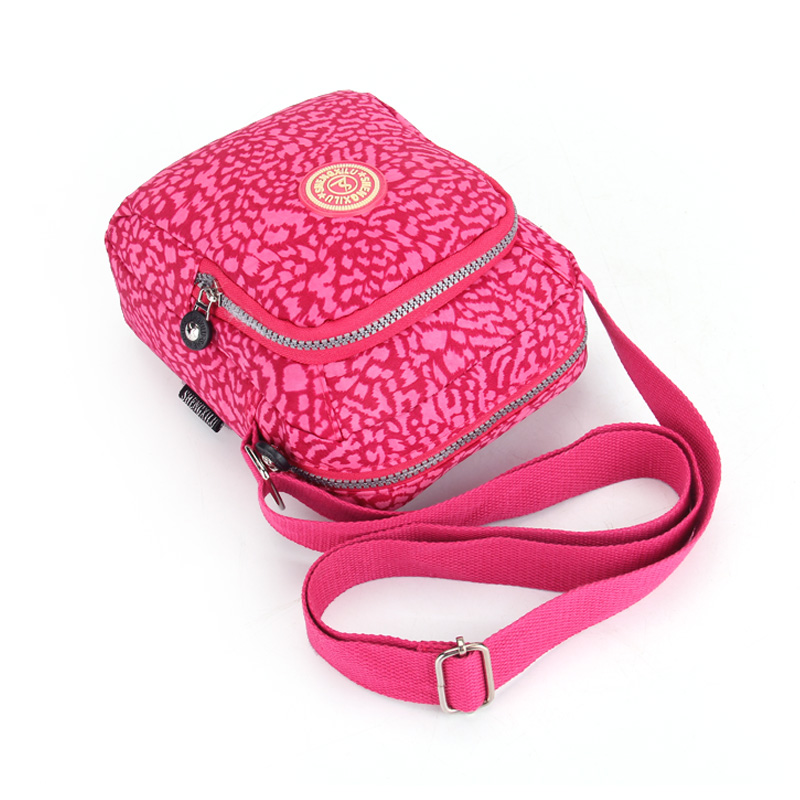Damen Umhängetaschen nylon casual rosa Leoparden marke Handtaschen weiblich mädchen messenger bags