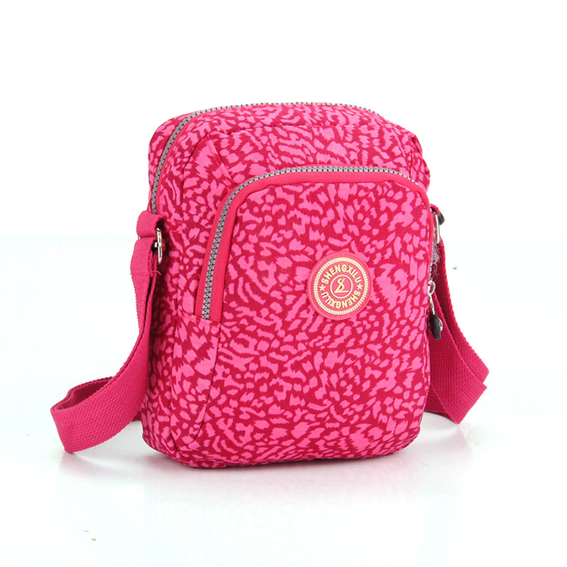 Damen Umhängetaschen nylon casual rosa Leoparden marke Handtaschen weiblich mädchen messenger bags