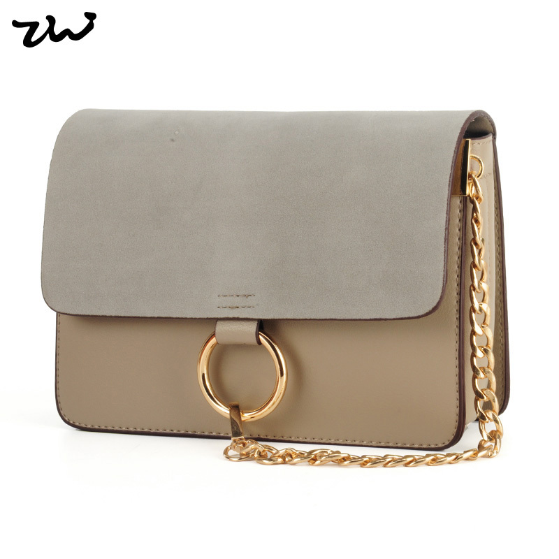 Marke Patchwork Kette Handtasche WildLeder PU Leder Top Qualität Mode Damen Taschen