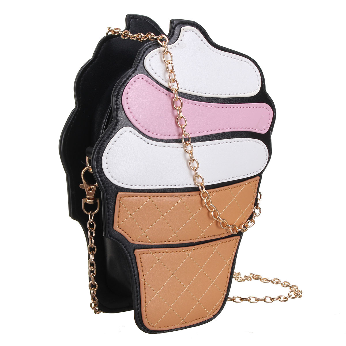 Neue Nette Damen Cupcake Eis Form Crossbody Taschen Cartoon Mode Kette Pu Leder Damen Kleine Mini Umhängetasche