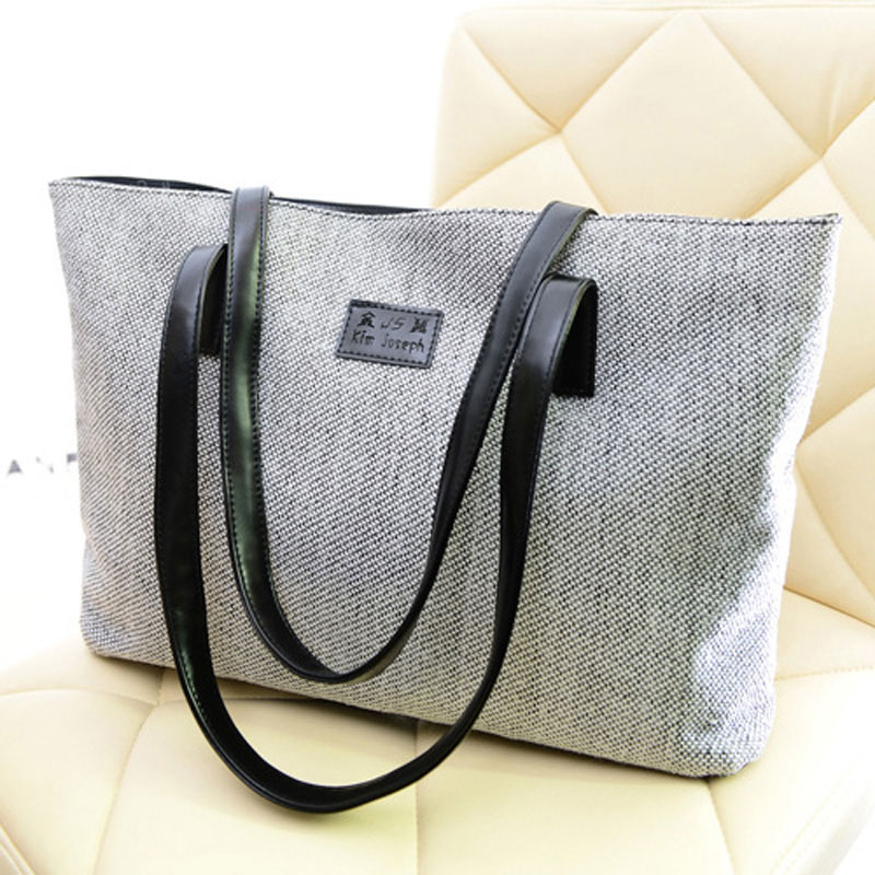 Leinwand Handtaschen Persönlichkeit Vertraglich Große Tasche Einzel Oder Doppel Seil Umhängetaschen