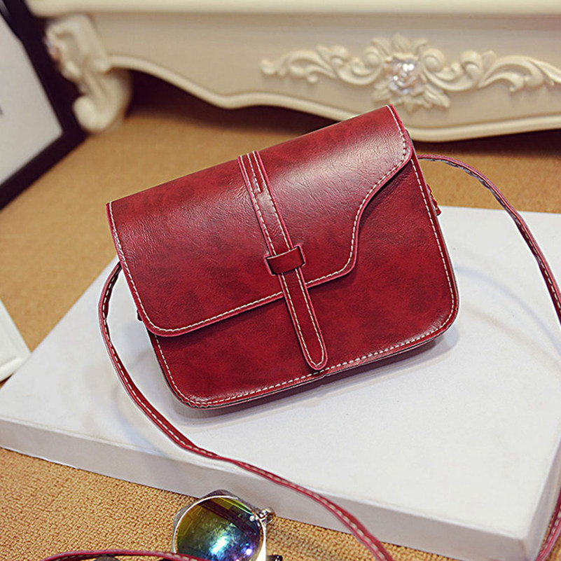 Heiße Neue Damen Umhängetaschen Faux Leder Handtasche Schultertasche Retro Messenger Bags 6 Farben Freies