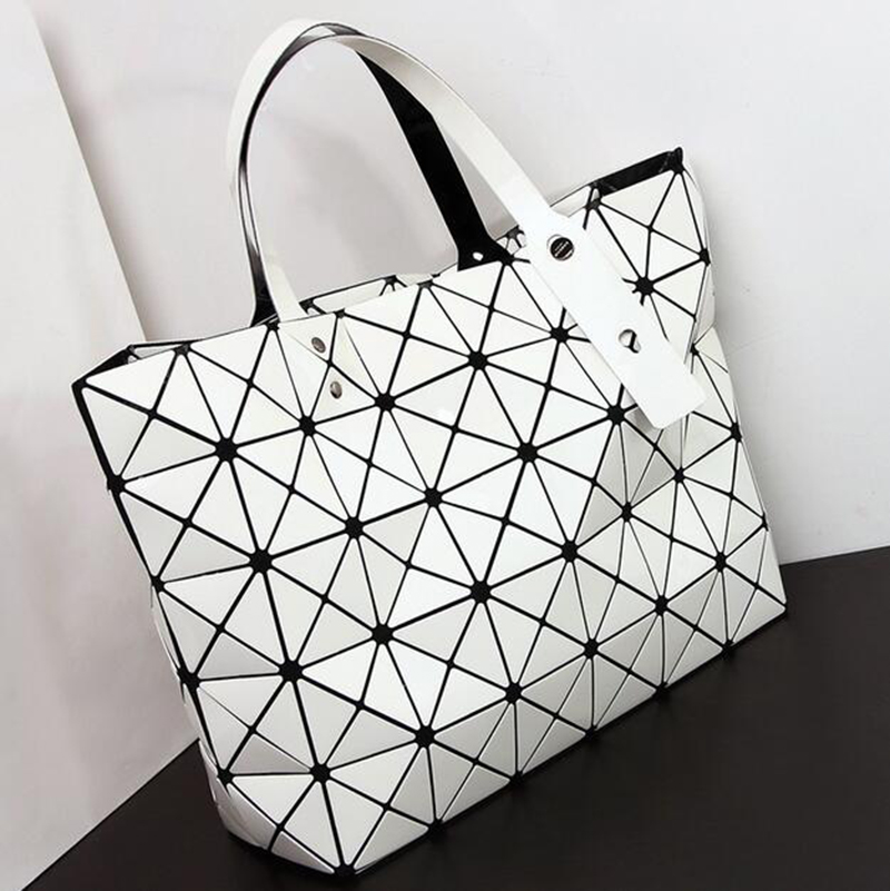 neue Mode Damen Perle Tasche Diamantgitter Tote Geometrie Gesteppte Handtasche Geometrische Mosaik Umhängetasche