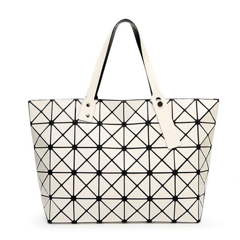 neue Mode Damen Perle Tasche Diamantgitter Tote Geometrie Gesteppte Handtasche Geometrische Mosaik Umhängetasche
