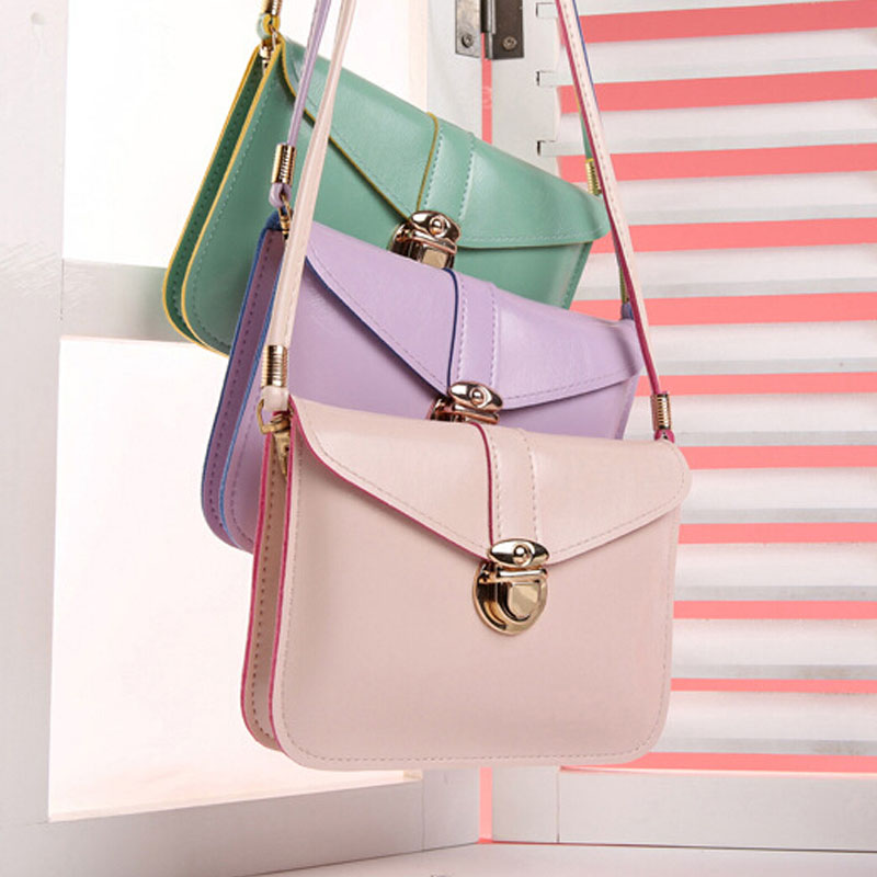 HIKULITY Neue Mode Taschen Für Damen Candy Farbe Kleine Handtaschen Mädchen Party Clutch Schultertasche